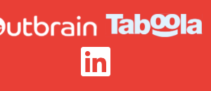 Outbrain, Taboola and LinkedIn logos